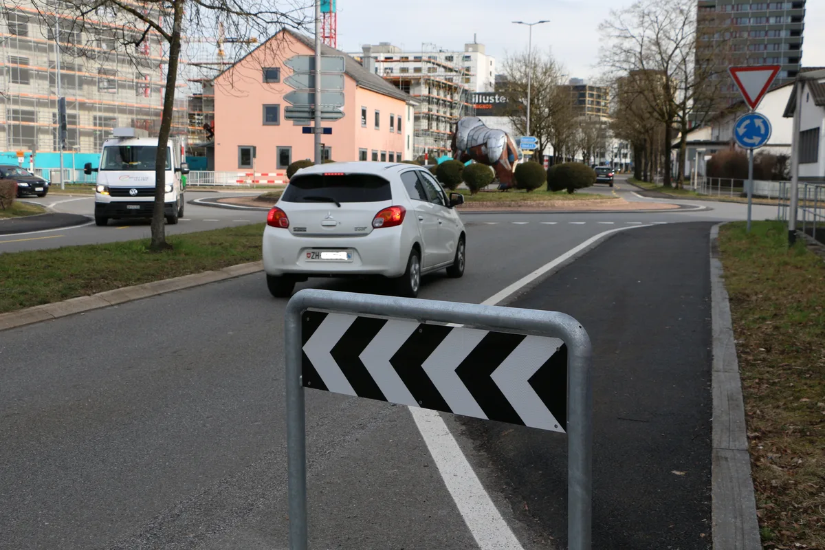 Verengte Stelle im Nashornkreisel